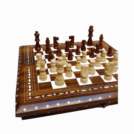 Hand-Carved Rosewood Chess Set | Inlaid Mother of Pearl Series