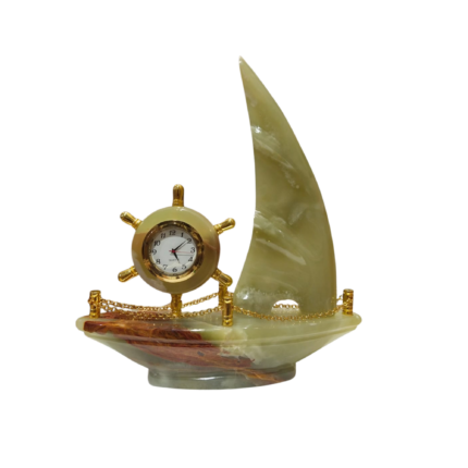 Hand-Carved Natural Onyx "Wave" Sculpture | Luxury Stone Decor